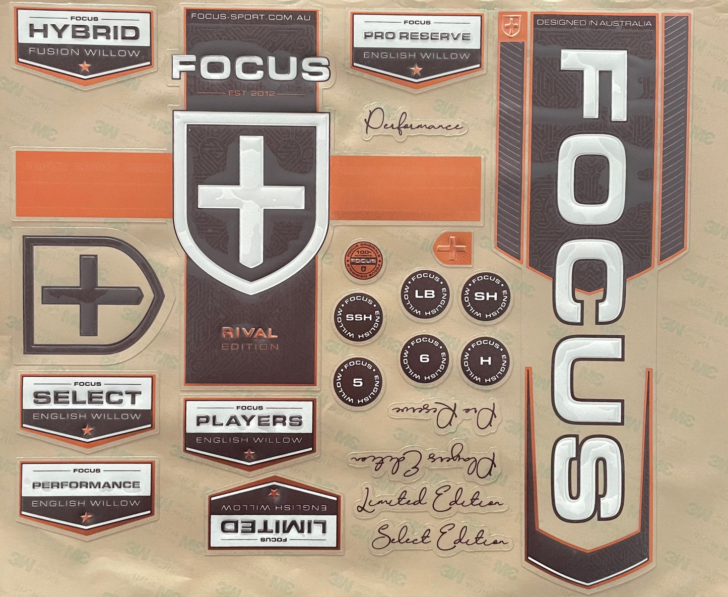 Focus Cricket Bat Stickers