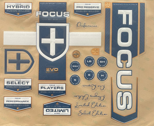 Focus Cricket Bat Stickers